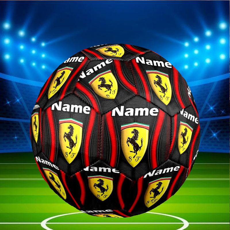 Custom Name Personalized Ferrari Print Size 5 Soccer Ball Training & Match Football, for Team, Kicking, Gift for Football Enthusiasts