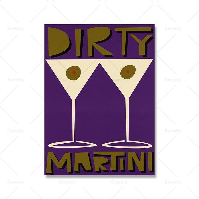 Мохито Коктейль Кухня Плакат Алкоголь Винтаж Холст Картина Гостиная Общежитие Настенная Картина