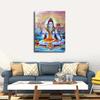 Weouio Lord Shiva Statue Hindu God Posters Canvas Wall Art, Suitable for Living Room Bedroom Study Office Cafe Pub Etc, Perfect Holiday Gift and Home