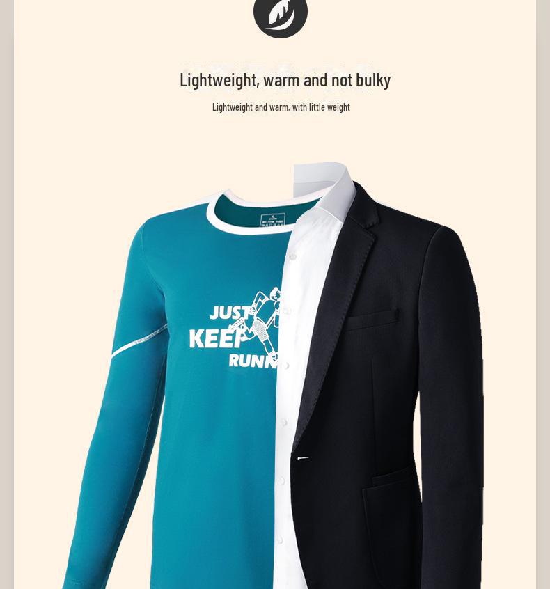 Мужской хлопковый термотоп — легкий, дышащий, с круглым вырезом, базовый вариант на осень