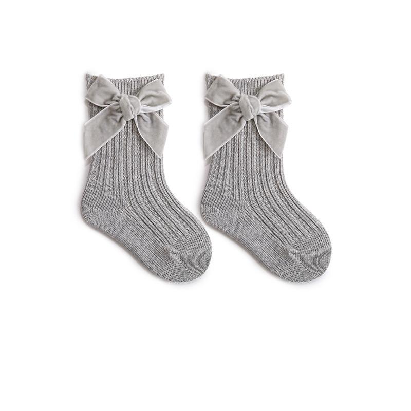 Chic Simplicity Prnicess Kids Girl Sock Sweet Bow Fashion Elegant Fashion Sock for Toddler Girl Autumn Spring Soft Cotton Sock