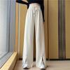 Oversized Pants for Women In Autumn and Winter with Velvet Warm Split Pantsthin Loose Straight Casual Pants