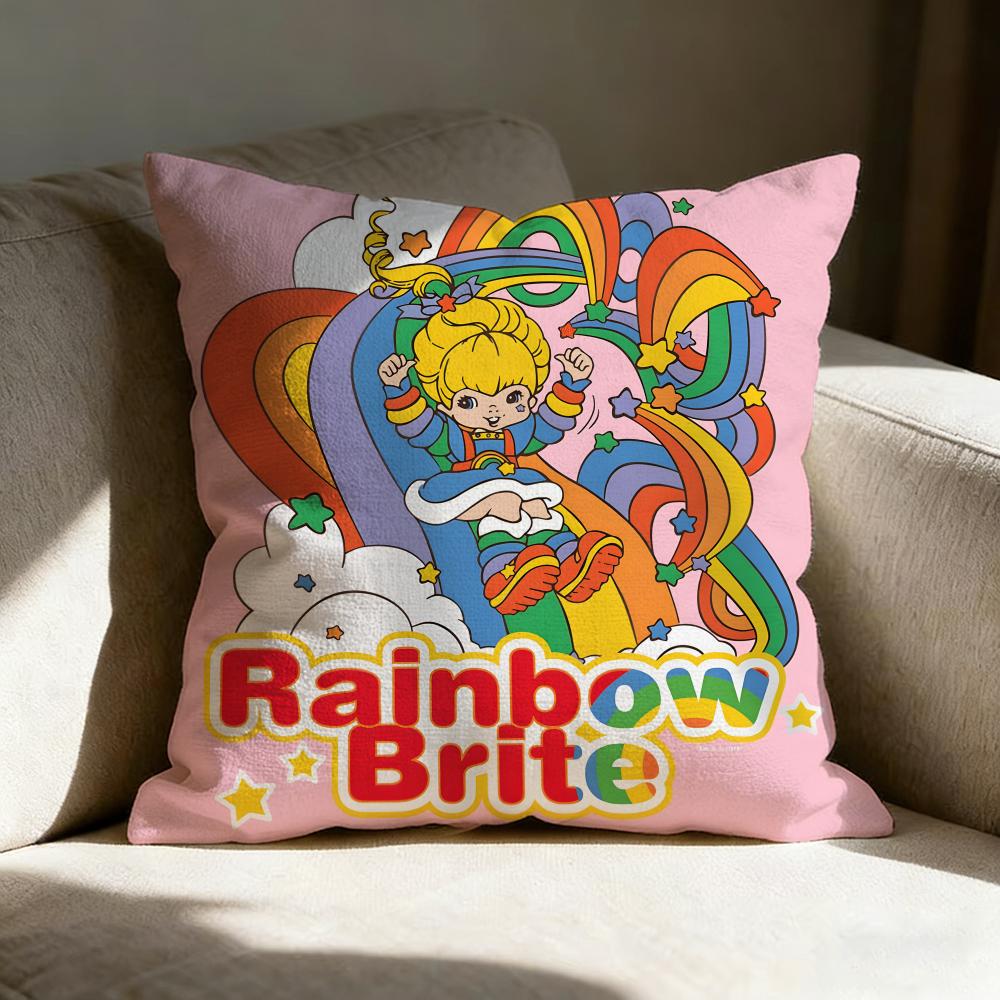 Rrainbow Brite Cute Pillow Case Pillowcase Doublesided Printed Sofa Cushion Bedroom Headboard Pillow
