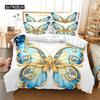 Комплект постельного белья с разноцветными бабочками, комплект пододеяльников, постельное белье с 3D-печатью, комплект постельного белья размера «queen size», модный дизайн