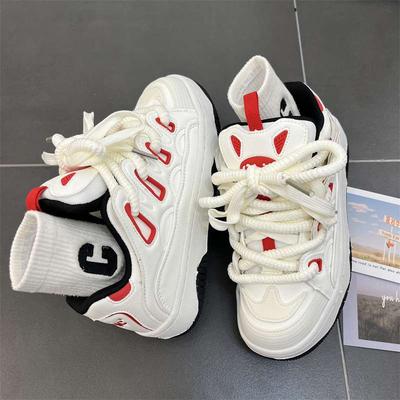 Guochao нишевые хай-энд маленькие белые кроссовки женские шикарные уличные студенческие парные ins универсальные повседневные спортивные туфли-хлебушки