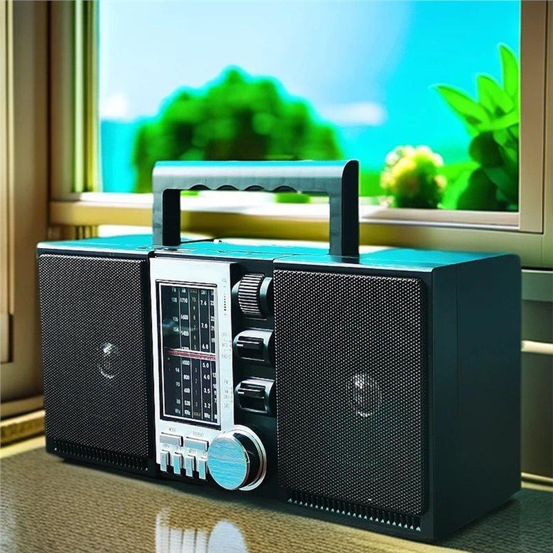 ABUO-Ретро Стиль Полнодиапазонный FM/AM/SW1-2 4-полосный Приемник Карманный Перезаряжаемый Радиоприемник Bluetooth Динамик USB TF MP3 Плеер US P