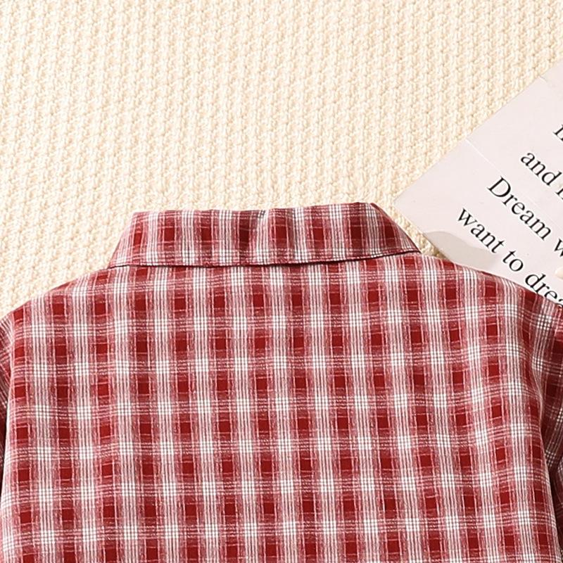 8-12Y Girls' Clothing Children's Spring/Autumn New Style V-Neck Long-Sleeved Top + Casual Trousers