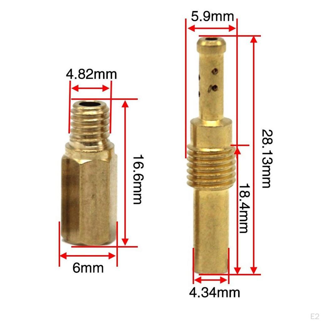 20 Pieces Main Jet and Slow Jets Copper for Pwk Oko Koso Cvk Carburetor