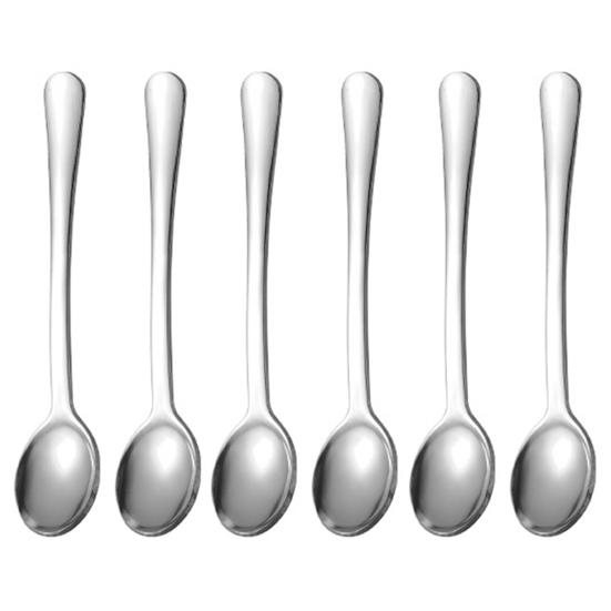 Набор из 6 маленьких ложек Мини-ложки из нержавеющей стали для баночек для соли и специй Портативная ложка для приправ для порошковых специй сахара кофе