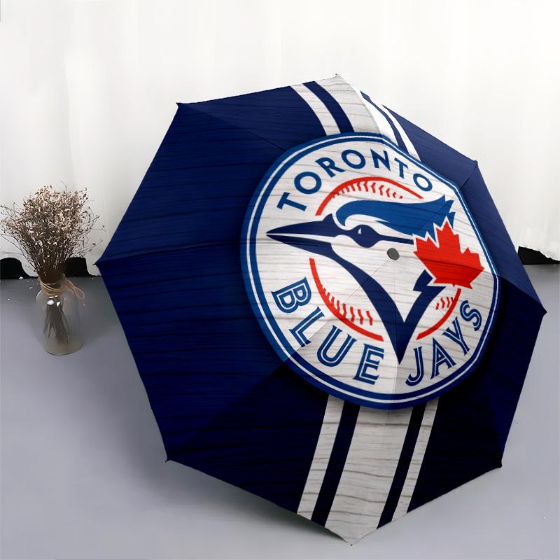 Toronto Blue Jays2pattern, automatic folding umbrella, portable and foldable design, 8 ribs, a Christmas or birthday gift.