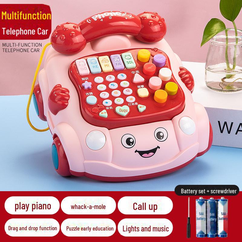 Ретро развивающая музыкальная игрушка-телефон для детей от 0 до 3 лет