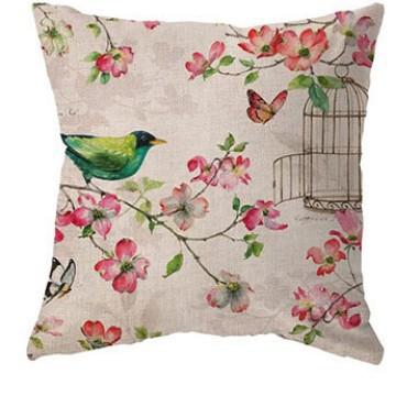 Flowers and butterflies throw pillow covers with digital printing of short plush fabric Carshaped sofa cushion Home decor