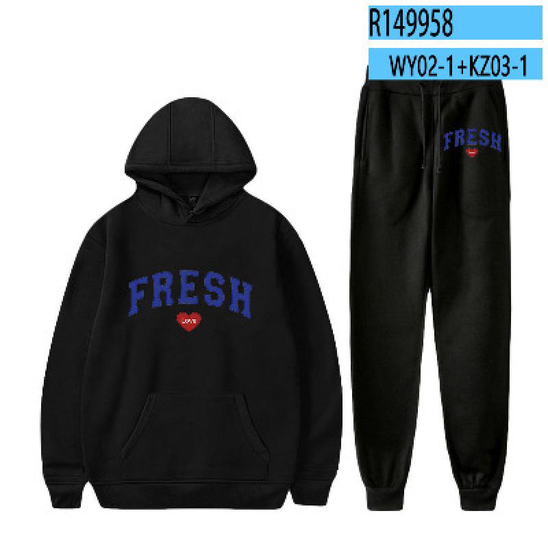 Осень/Зима 2023, новое корейское издание, красивый стильный дизайн, свободные повседневные спортивные штаны в форме сердца, комплект из двух предметов с надписью Love