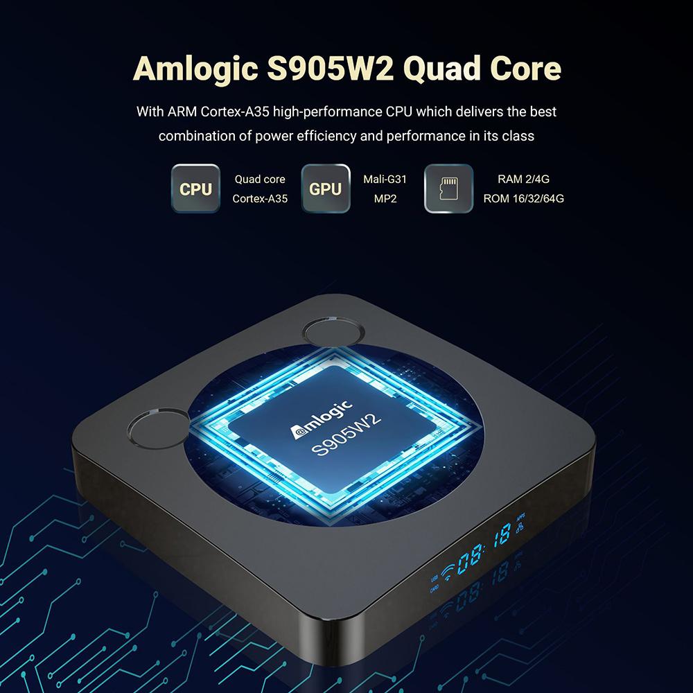 G96 Max Smart TV Box Android 11 Amlogic S905W2 двойной Wi-Fi 4 ГБ 32 ГБ 64 ГБ 4K ТВ-приставка видеоресивер медиаплеер телеприставка 2G 16 ГБ