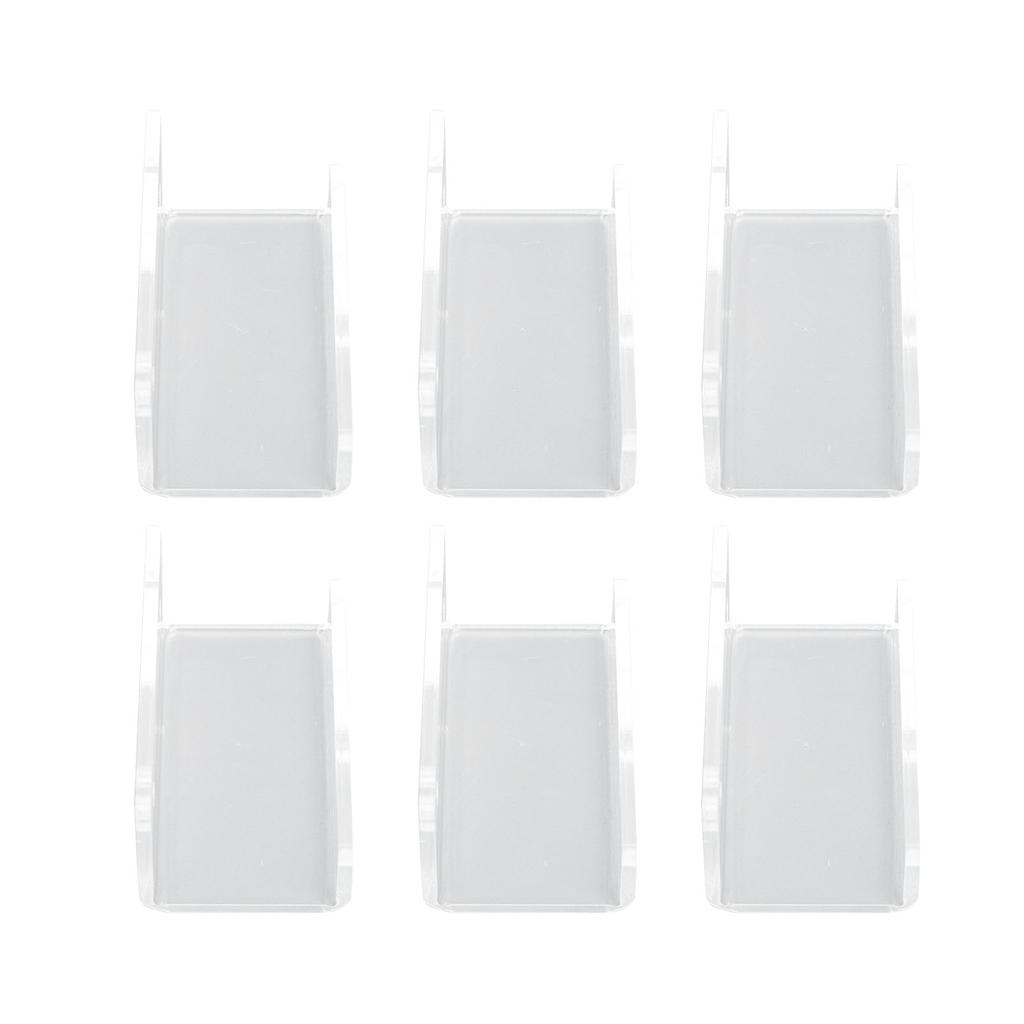 6Pcs Wall Mount Vinyl Record Shelf Clear Clear Acrylic Record CD Storage Rack Floating Wall Shelves
