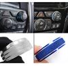 3pcs For Jeep Grand For Cherokee 2014-2021 Car Air Condition Volume Radio Switch Knob Decorative Ring Sticker AC Control Trim