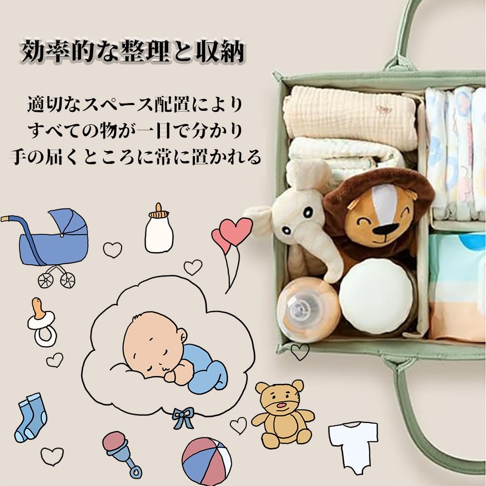 Large Capacity Diaper Storage Portable Diaper Storage Case for and Baby Small and Green Bag, Multi-Functional, Moms, Babies, Newborns, Supplies,