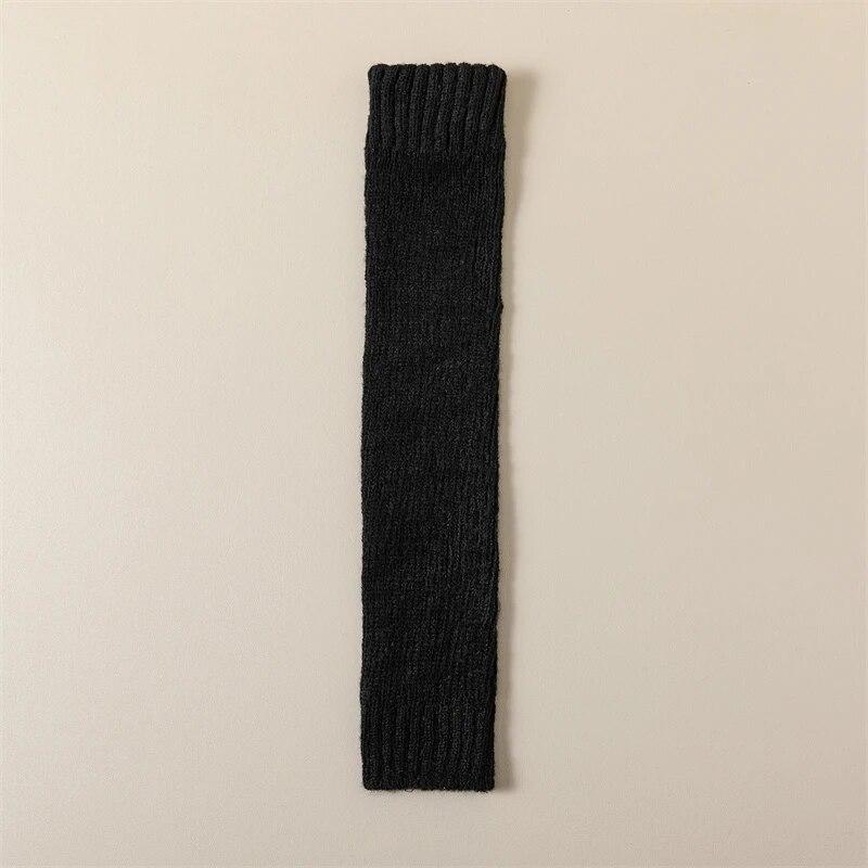 Модные женские гетры на осень-зиму, сохраняющие тепло ноги с длинными рукавами для женщин, однотонные гетры