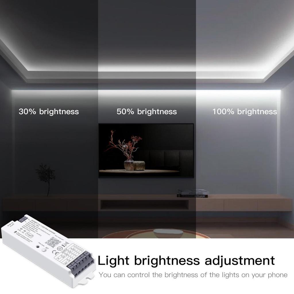 Умный светодиодный RGB-контроллер Tuya WiFi 5 в 1, 12 В-24 В постоянного тока, голосовое управление RGBCCT RGBW CCT, одноцветная светодиодная лента Alexa Google Home