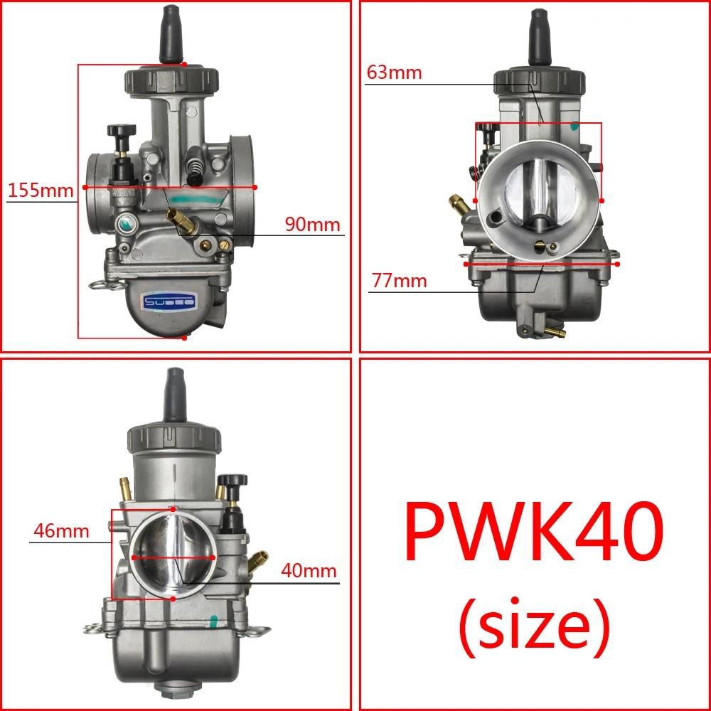 Для карбюратора KEIHIN PWK 33 34 35 36 38 40 42 мм Racing Parts Скутеры Мотоцикл для бездорожья Квадроцикл Power Jet 250cc Мотоцикл Большой калибр