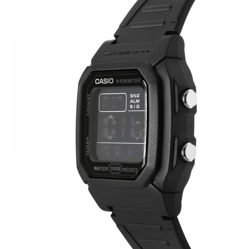 Casio W 800h 1bvdf W 800h 1b Цифровые квадратные спортивные часы Soldier для мужчин с полиуретановым ремешком