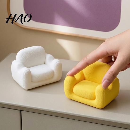 Modern Tabletop Decor Stand Mini Sofa Phone Stand, Cute Couch Shaped Holder, Handy Hands Free Video Viewer Decorative Desktop Smartphone for