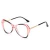 Butterfly Glasses Frame Anti-Blue Light Tr90 Plain Flat Glasses Personalized Cat Eye Large Frame 9112 Glasses Frame