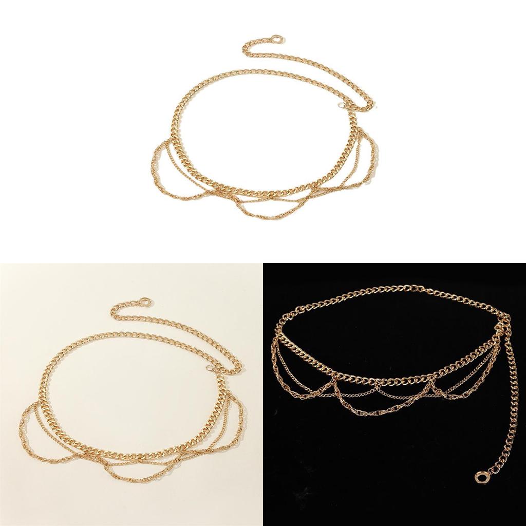 Metal Waist Ladies Chain With Carved Details Elegant Jewelry For Seasons Winter