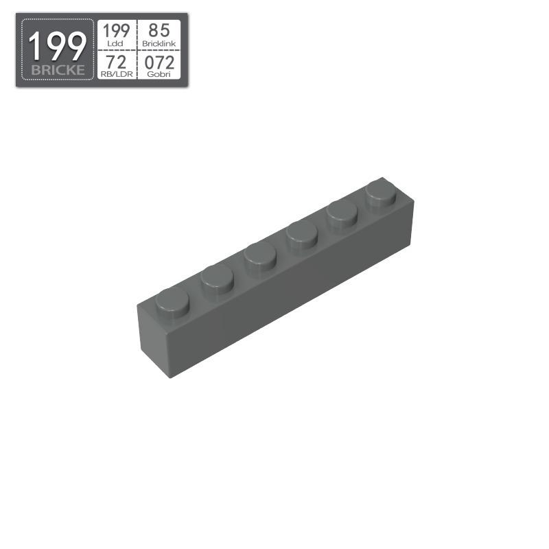 BRICKE 1x6 Brick Compatible with Lego 3009 3067 MOC Loose Parts Building Blocks