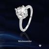 Women Fashion 925 Sterling Silver Big Moissanite Ring Wedding Ring Party Jewelry Girl Gift Glittering Ornaments