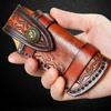Holster Leather Sheath Holder Flashlight Case Camp Outdoor Carry Fold Knife Tool Belt Loop Case