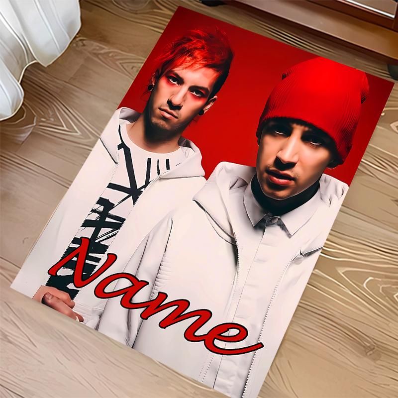 Custom personalization twenty one pilots Print Area Rug - Soft, Washable Non-Slip Indoor Mat,Living Room,Home&Office Decorative Rug