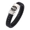 Fashion Men OWL Leather Bracelet Stainless Steel Clasp Fashion Bangles Jewelry Pulseras Hombre