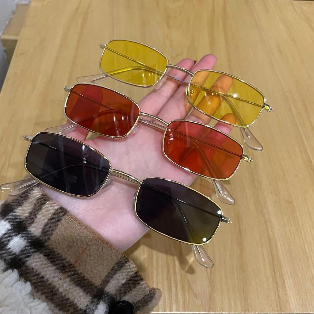 Vintage Sunglasses Men Square Metal Frame Sunglasses Pilot Mirror Classic Retro Sun Glasses Women Luxury Summer Eyewear