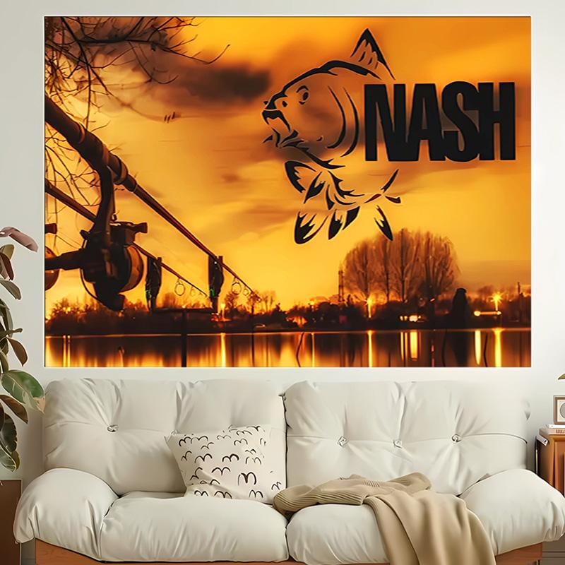 1pc Nash Tackle Tapestry, Living Room, Bedroom, Office, Party Decor, Ideal Festive Gift
