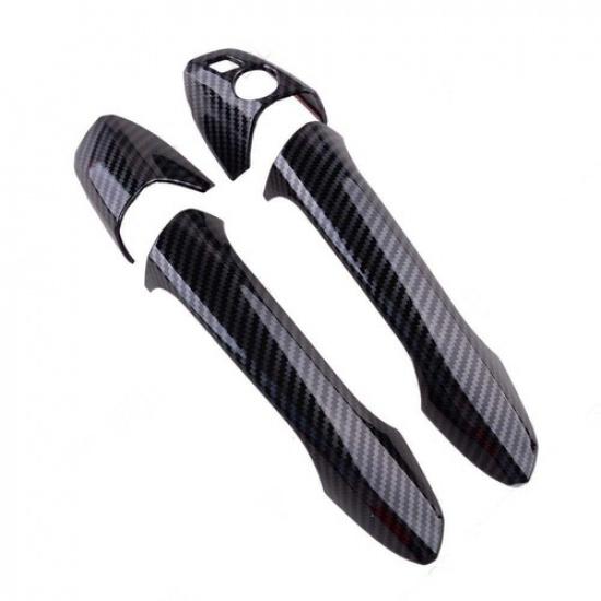 Carbon Look Exterior Door Handle Cover Trim For Benz W204 C300 C350 C250 C63 AMG