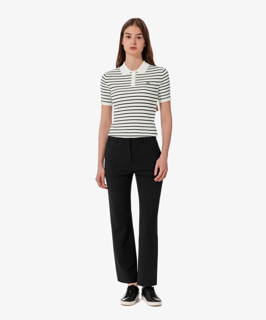 LACOSTE Women'S Rib Knit Sweater Polo Shirt Pf530E-56G 70V