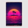 Beach Sunset Metal Sign Design Living Room Cinema Living Room Wall Decor Tin Sign Posters