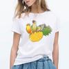Lovely Rainbow Birds Cockatiel Parrot Graphic T Shirt Unisex Summer White Short Sleeve Tshirt Cute Top Female Tshirt Clothes