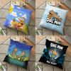 Dogman Cartoon Pillow Case Dog Man Square Pillow Bedroom Sofa Leisure Comfort Cushion Car Living Room Home Decoration