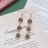 Handmade Niche Nepalese Exotic Tibetan Earrings Retro Temperament Simple Earrings Show Face Thin Earrings