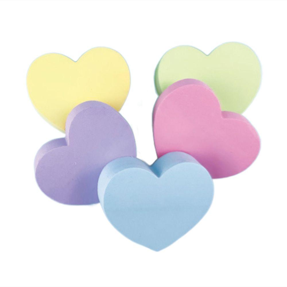 Heart Shaped Memo Pad 120 Sheets Notepad Staff Students Sticky Notes Stationery