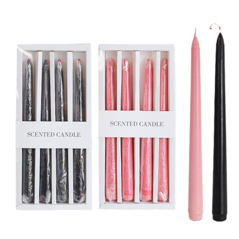 Набор из 4 черных конических подсвечников, забавные жуткие капли крови, домашнее украшение, набор свечей, Хэллоуин, 2 цвета