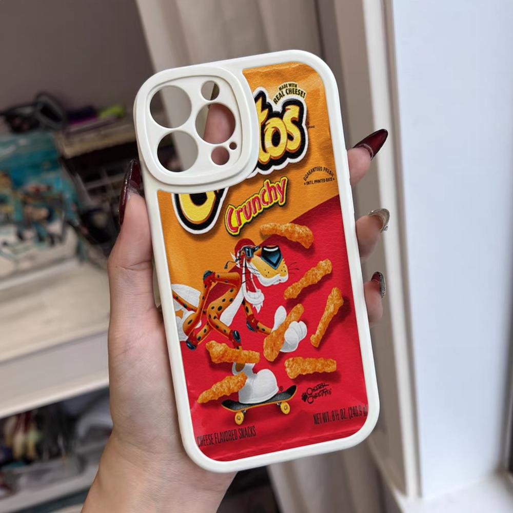 snack food Cheetos Phone Case For Iphone 16 15 14 12 13 Pro Max 11 Mini Xs Puls Lambskin Silicone Cover