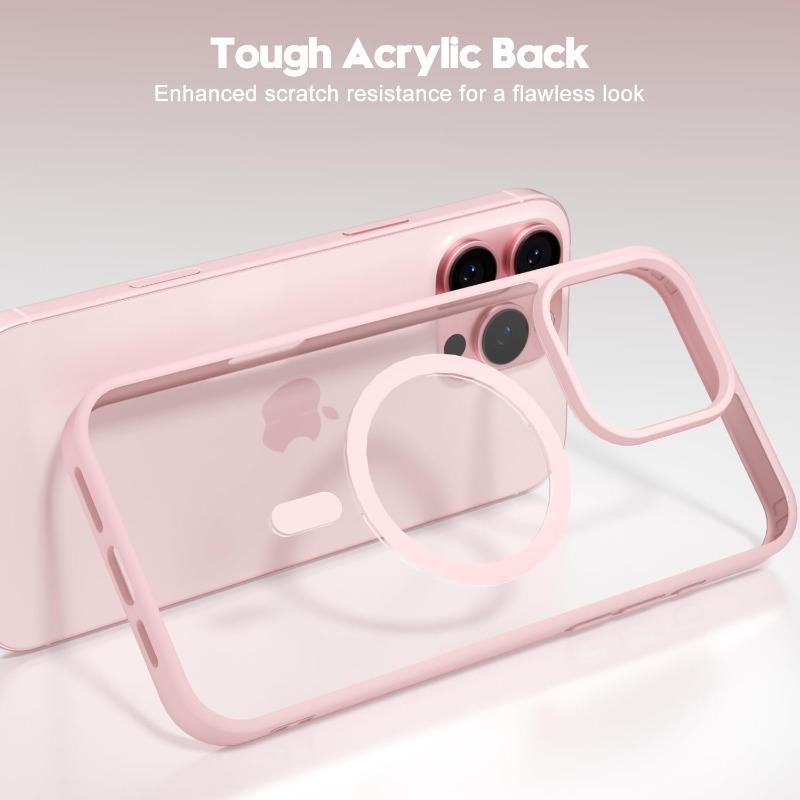 Модный чехол для телефона для iPhone 17 16 15 14 13 12 11 Pro Max Plus 17 Air для Magsafe Прозрачная акриловая магнитная крышка