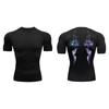Мужские компрессионные футболки с цветочным принтом, короткий рукав, летние, спортивные, быстросохнущие, для фитнеса, тренажерного зала, бега, спортивные топы