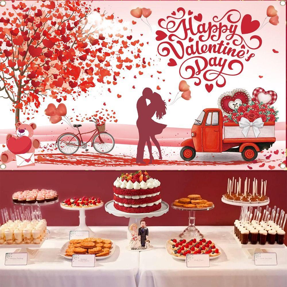 110смx180см Фотофон на День святого Валентина Романтический баннер «С Днем святого Валентина» Юбилей