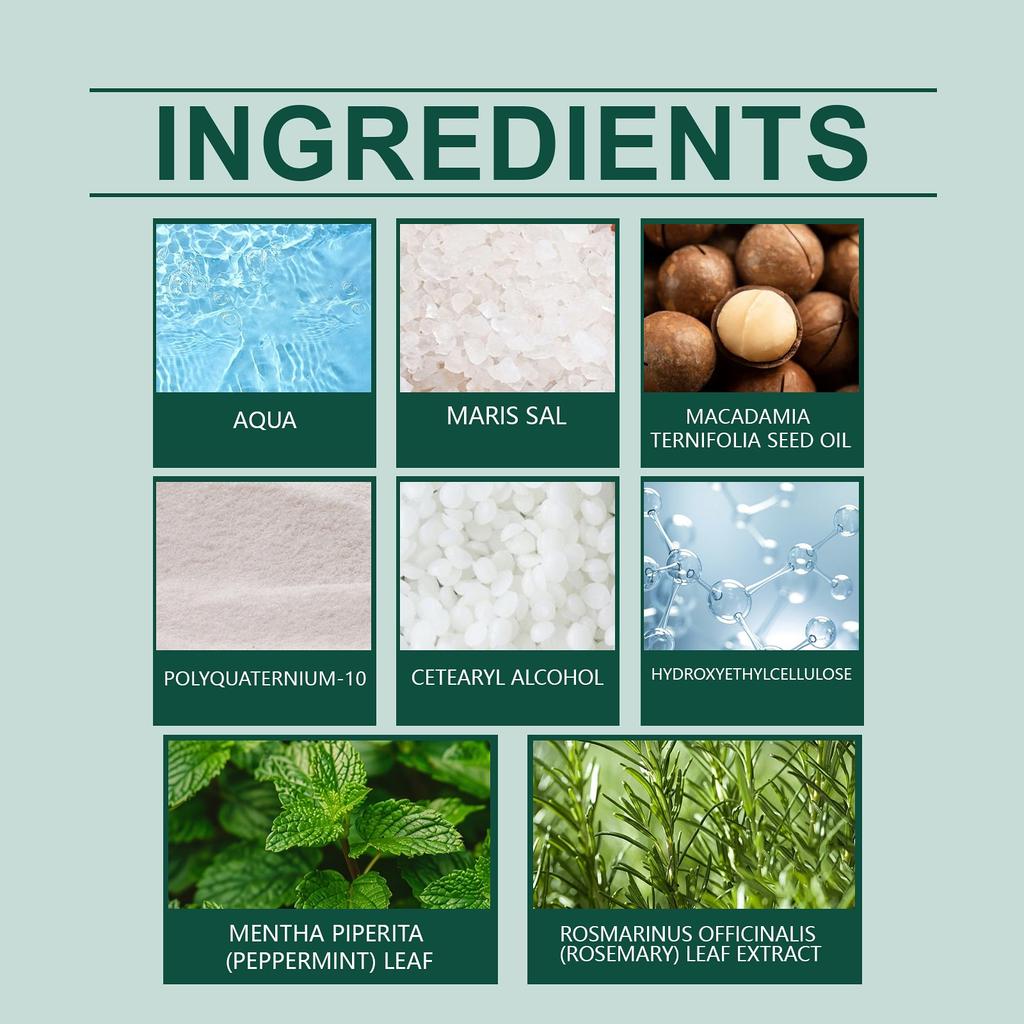 Скраб для кожи головы Мягкое отшелушивание Морское очищающее средство Контроль жирности Против перхоти Освежающий уход