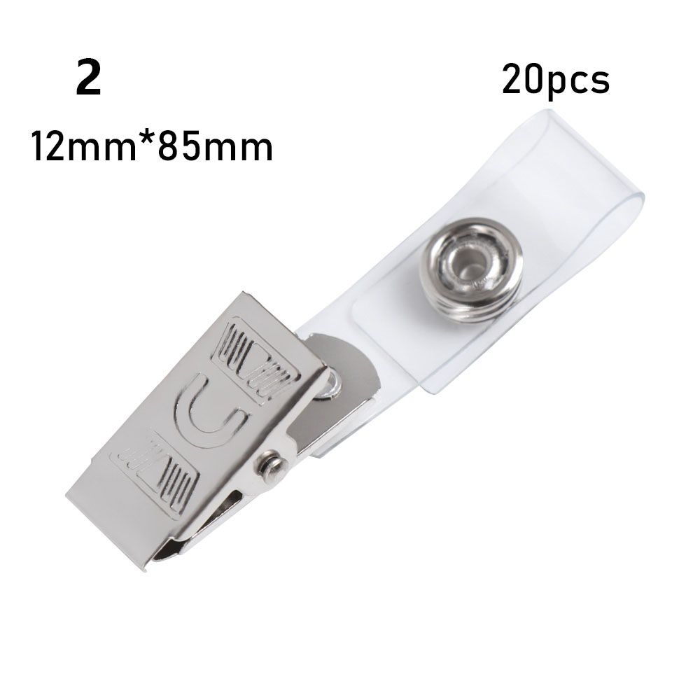 10/20/50pcs 4 Styles Reel Skipping Metal Pull Card Holders Kawaii Clips ID Card Badge Lanyard Clip
