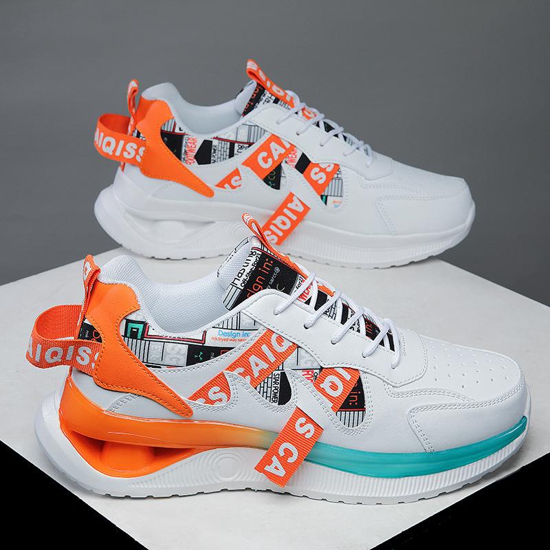 Обувь мужская Tide 2025 Весна Новые дышащие пары студенческие папы обувь кроссовки для бега корейские мужские туфли